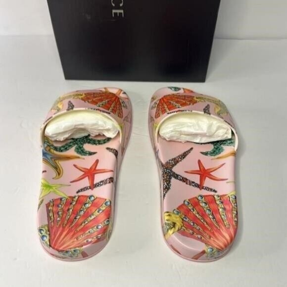 New Authentic Versace Trésor de la Mer Slide Sandal (Women) - Picture 9 of 12